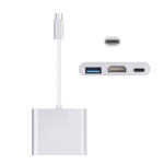Adaptador USB-C / Tipo-C 3.1 Macho para USB-C / Tipo-C 3.1 Fêmea & HDMI Fêmea & USB 3.0 Fêmea, Tipo-C+USB+HDMI (J), Tipo-C+USB+HDMI (G), Tipo-C+USB+HDMI (B), Tipo-C+USB+HDMI (S)