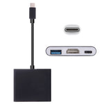 Adaptador USB-C / Tipo-C 3.1 Macho para USB-C / Tipo-C 3.1 Fêmea & HDMI Fêmea & USB 3.0 Fêmea, Tipo-C+USB+HDMI (J), Tipo-C+USB+HDMI (G), Tipo-C+USB+HDMI (B), Tipo-C+USB+HDMI (S)