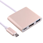 Adaptador USB-C / Tipo-C 3.1 Macho para USB-C / Tipo-C 3.1 Fêmea & HDMI Fêmea & USB 3.0 Fêmea, Tipo-C+USB+HDMI (J), Tipo-C+USB+HDMI (G), Tipo-C+USB+HDMI (B), Tipo-C+USB+HDMI (S)