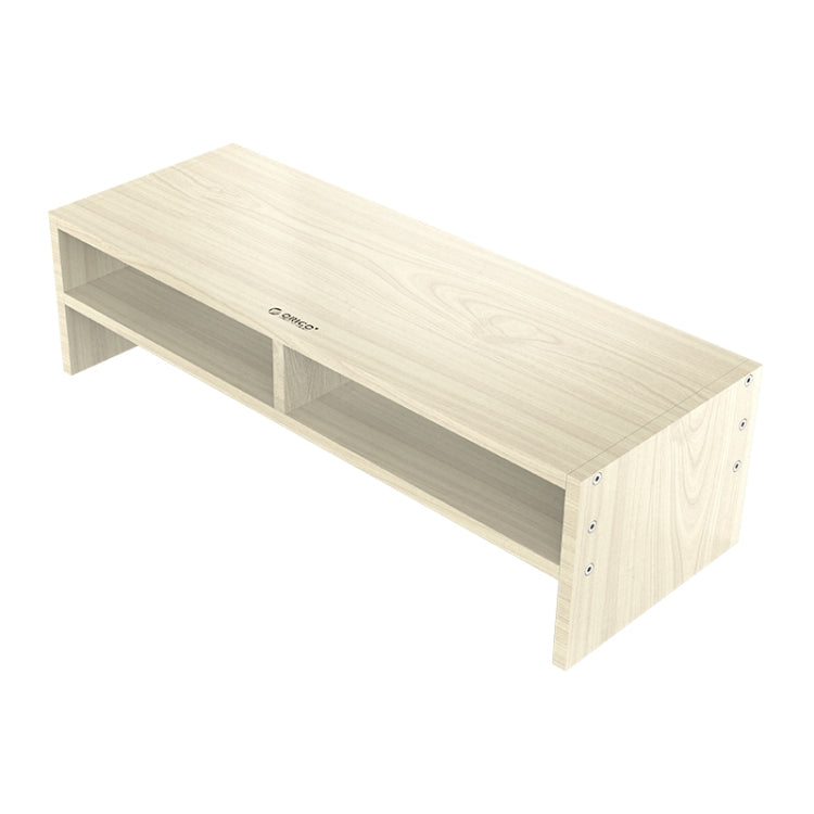 Suporte para monitor de computador com padrão de madeira ORICO MSR-04-WD-BP de 2 camadas com divisória, Tamanho: 50 x 20 x 13,5 cm, 2 camadas com divisória, Tamanho: 50 x 20 x 13,5 cm