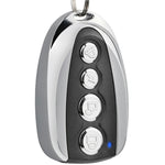 Controlador Remoto Universal Sem Fios em U 433Mhz com 4 Teclas, Duplicador de Porta de Garagem, Mini Controlador Portátil de Metal, Controle Remoto de Cópia