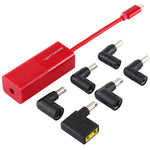 Adaptador de Energia para Portátil 65W USB-C / Tipo-C Conversor para Adaptador de Energia 6 em 1