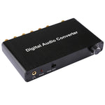 Decodificador Digital de Áudio 2CH com Conversor Óptico Toslink SPDIF Coaxial para Home Theater / PS4 / PS3 / XBOX360, Suporta Controlo de Volume, AC-3, DTS