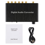 Decodificador Digital de Áudio 2CH com Conversor Óptico Toslink SPDIF Coaxial para Home Theater / PS4 / PS3 / XBOX360, Suporta Controlo de Volume, AC-3, DTS
