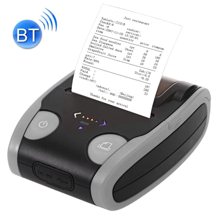 Impressora Térmica Portátil Bluetooth QS-5806 para Recibos de 58mm, QS-5806-E, QS-5806-H
