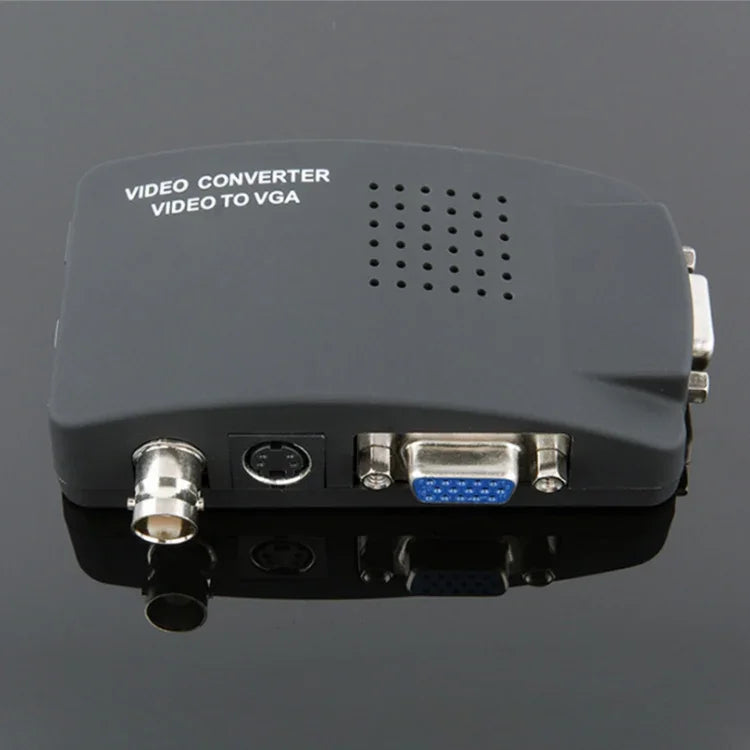 Conversor de Vídeo HOWEI HW-2404 BNC / S-Video para VGA