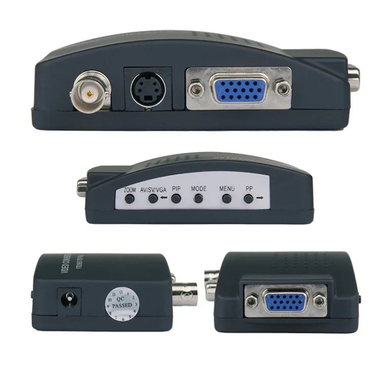 Conversor de Vídeo HOWEI HW-2404 BNC / S-Video para VGA
