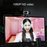 Webcam Aoni C33 Beauty FHD 1080P IPTV para Teleconferência, Ensino e Transmissão em Direto com Microfone, Plug and Play Sem Drivers, C33