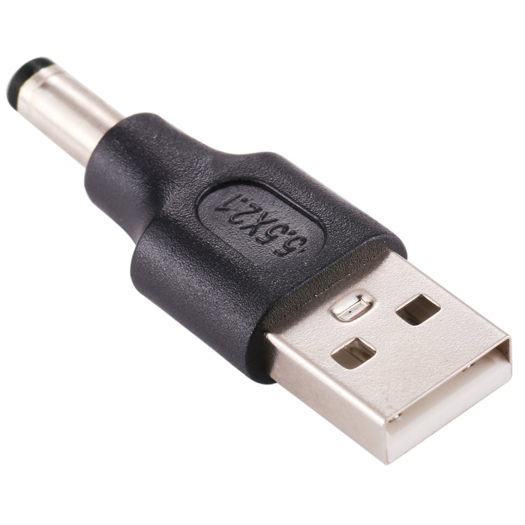 10 Unidades de Conector de Alimentação DC Macho 5,5 x 2,1mm para USB 2.0 Macho, 5,5 x 2,1mm