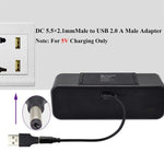 10 Unidades de Conector de Alimentação DC Macho 5,5 x 2,1mm para USB 2.0 Macho, 5,5 x 2,1mm