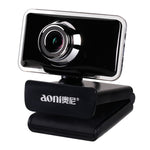 Webcam aoni C11 720P com Ângulo Largo de 150 graus, Foco Manual HD para Computador com Microfone, C11