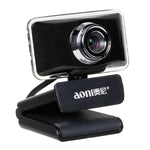 Webcam aoni C11 720P com Ângulo Largo de 150 graus, Foco Manual HD para Computador com Microfone, C11