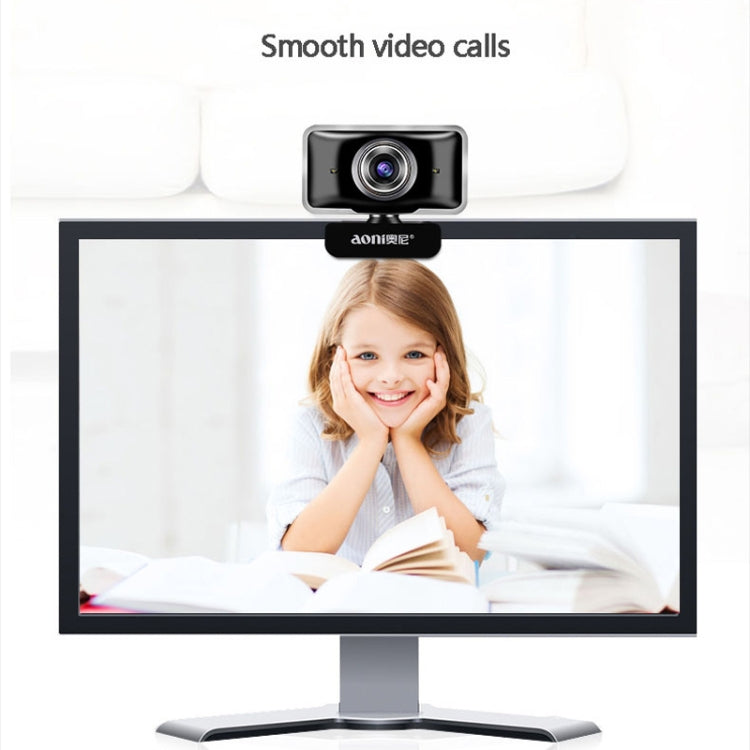Webcam aoni C11 720P com Ângulo Largo de 150 graus, Foco Manual HD para Computador com Microfone, C11