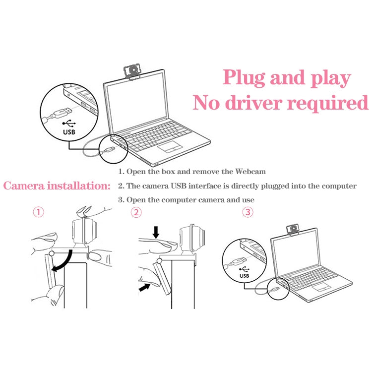 Webcam aoni C90 1080P HD Empresarial Inteligente para Computador com Microfone, C90