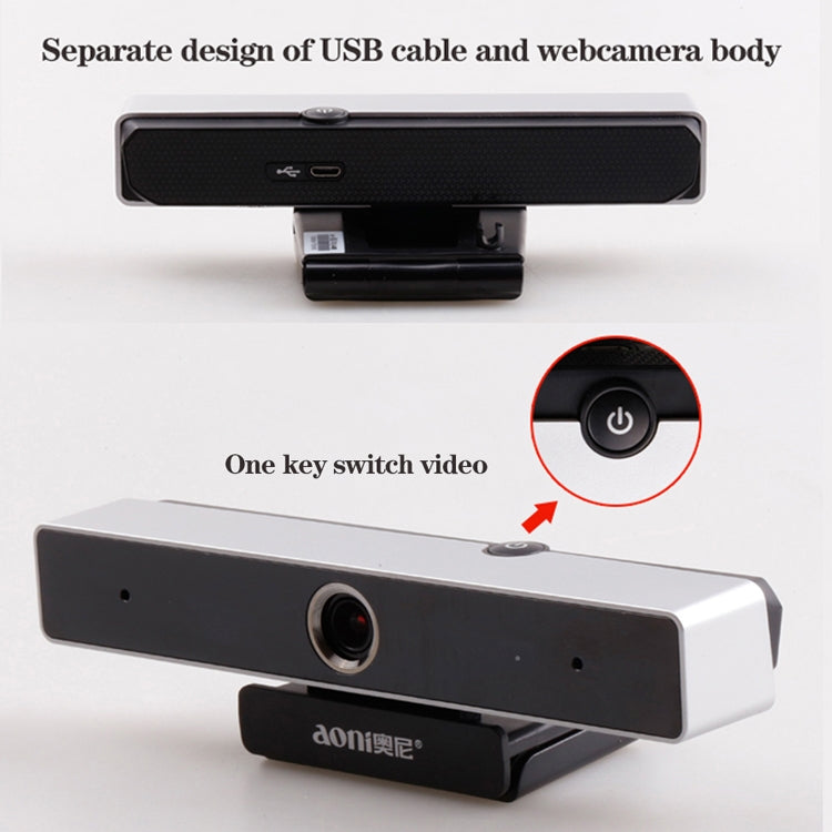 Webcam aoni C90 1080P HD Empresarial Inteligente para Computador com Microfone, C90