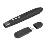 Caneta Laser Sem Fios 2.4GHz para PowerPoint com USB Receptor, Caneta de Apresentação Multimédia Sem Fios para Virar Páginas, Distância de Controlo Remoto: 30m, 30m