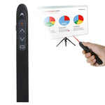 XM930 Caneta Sem Fios 2.4GHz para Virar Páginas em PowerPoint com Apontador Laser Multimédia e Recetor USB, Suporta Aviso de Bateria Fraca, Distância de Controlo Remoto: 100m, 100m Branco, 100m Preto
