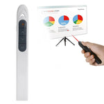 XM930 Caneta Sem Fios 2.4GHz para Virar Páginas em PowerPoint com Apontador Laser Multimédia e Recetor USB, Suporta Aviso de Bateria Fraca, Distância de Controlo Remoto: 100m, 100m Branco, 100m Preto