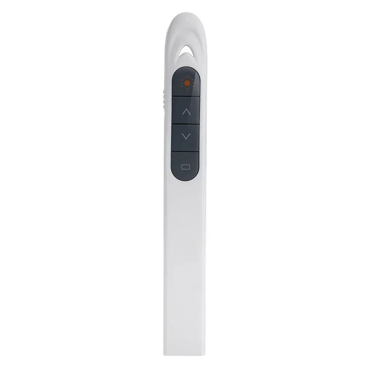 XM930 Caneta Sem Fios 2.4GHz para Virar Páginas em PowerPoint com Apontador Laser Multimédia e Recetor USB, Suporta Aviso de Bateria Fraca, Distância de Controlo Remoto: 100m, 100m Branco, 100m Preto
