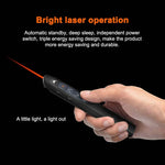 XM930 Caneta Sem Fios 2.4GHz para Virar Páginas em PowerPoint com Apontador Laser Multimédia e Recetor USB, Suporta Aviso de Bateria Fraca, Distância de Controlo Remoto: 100m, 100m Branco, 100m Preto