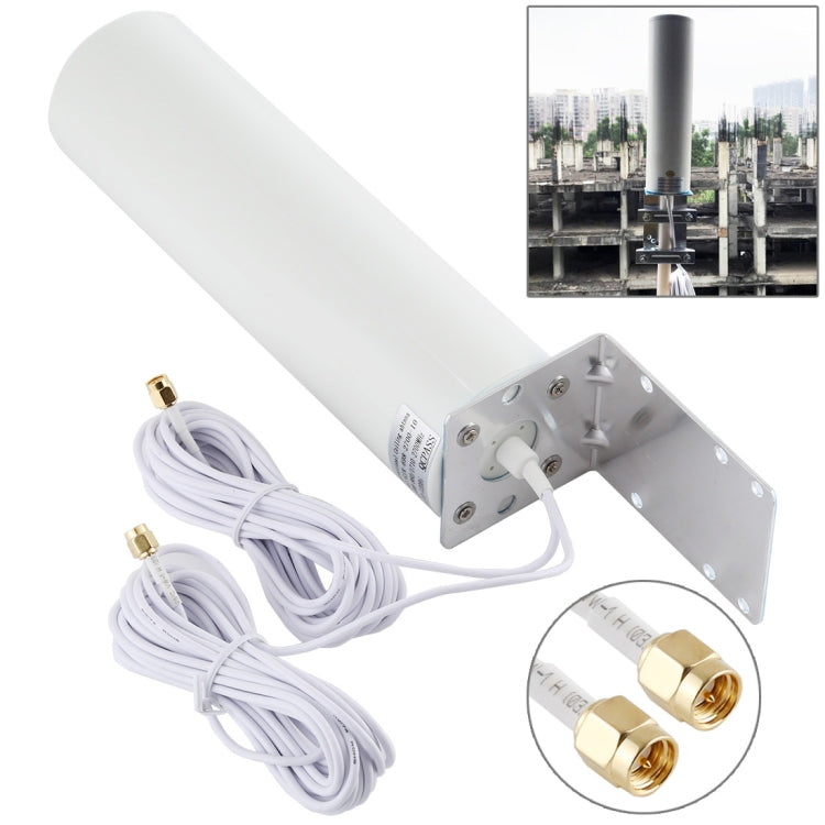 Antena Externa Omni 4G LTE WiFi 12DBi com Conector SMA Macho, SMA
