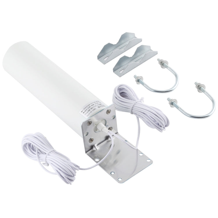 Antena Externa Omni de Barril 4G LTE WiFi 12DBi com CRC9 Macho, CRC9