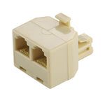 Cabo Extensor de Telefone de Secretária com Duas Portas RJ11, Adaptador Conector, 2 RJ11 Fêmea para RJ11 Macho