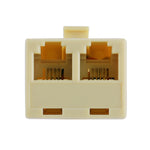 Cabo Extensor de Telefone de Secretária com Duas Portas RJ11, Adaptador Conector, 2 RJ11 Fêmea para RJ11 Macho