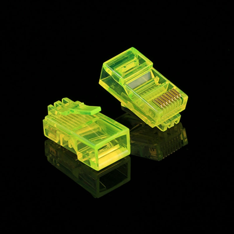 100 Peças de Plugue Modular RJ45 Anpwoo Amp01, 100 Peças (Amarelo), 100 Peças (Azul), 100 Peças (Laranja)