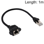 Cabo Extensor com Trava de Parafuso para Montagem em Painel de Rede CAT6E RJ45 Fêmea para Macho, Comprimento: 1m