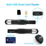 Leitor de Cartões Multifuncional ROCKETEK CR310 USB 3.0 + Cartão TF + Cartão SD + Cartão SIM + Cartão Inteligente, USB 3.0