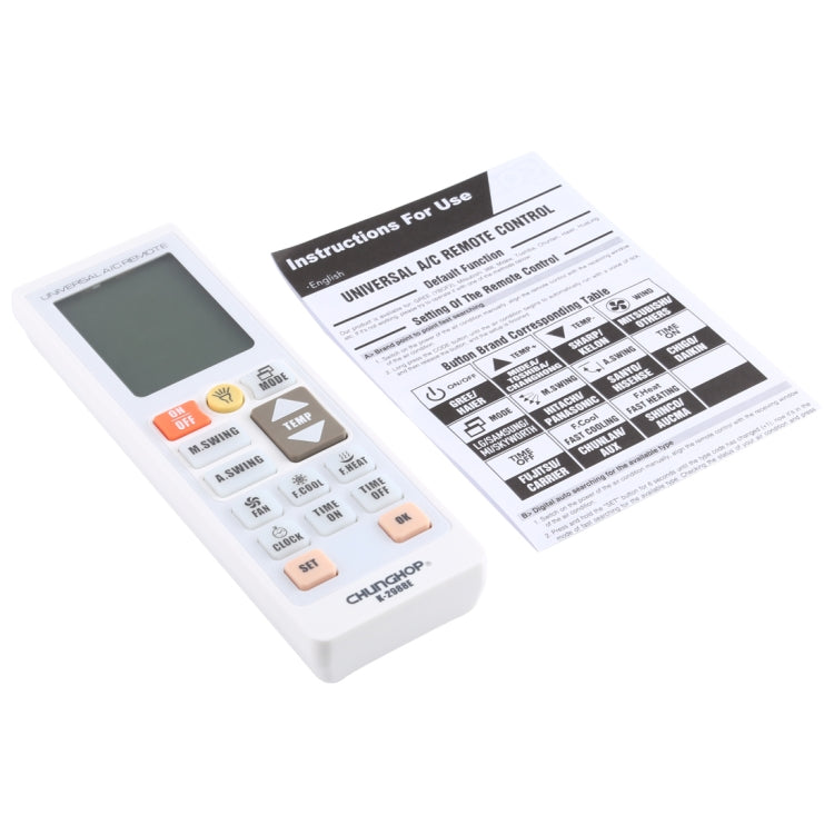 Comando Universal Chunghop K-2988E para Ar Condicionado com Lanterna