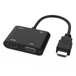 Adaptador Onten 5165HV HDMI para HDMI + VGA, 5165HV