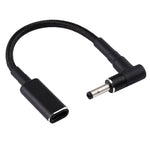 Cabo com Trança de Nylon Adaptador PD 100W 18.5-20V 4.0 x 1.35mm Cotovelo para USB-C / Type-C