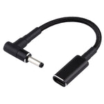Cabo com Trança de Nylon Adaptador PD 100W 18.5-20V 4.0 x 1.35mm Cotovelo para USB-C / Type-C