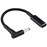 Cabo com Trança de Nylon Adaptador PD 100W 18.5-20V 4.0 x 1.35mm Cotovelo para USB-C / Type-C