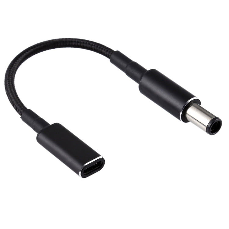Cabo com Trança de Nylon Adaptador PD 100W 18.5-20V 7.4 x 0.6mm para USB-C / Type-C para HP, 7.4 x 0.6mm