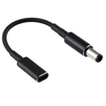 Cabo com Trança de Nylon Adaptador PD 100W 18.5-20V 7.4 x 0.6mm para USB-C / Type-C para HP, 7.4 x 0.6mm