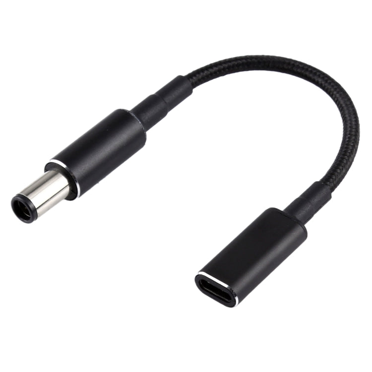 Cabo com Trança de Nylon Adaptador PD 100W 18.5-20V 7.4 x 0.6mm para USB-C / Type-C para HP, 7.4 x 0.6mm