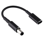 Cabo com Trança de Nylon Adaptador PD 100W 18.5-20V 7.4 x 0.6mm para USB-C / Type-C para HP, 7.4 x 0.6mm