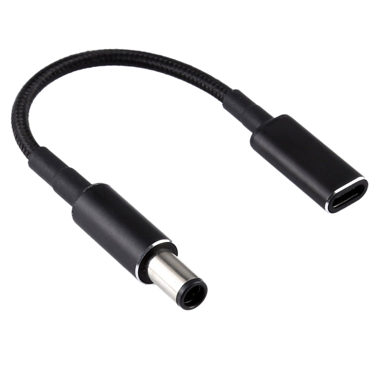 Cabo com Trança de Nylon Adaptador PD 100W 18.5-20V 7.4 x 0.6mm para USB-C / Type-C para HP, 7.4 x 0.6mm