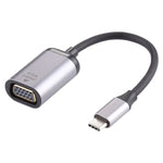 Cabo Adaptador de Ligação VGA Fêmea 1080P para Type-C / USB-C Macho, VGA Fêmea para Type-C Macho