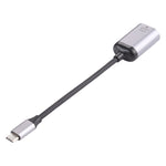 Cabo Adaptador de Ligação VGA Fêmea 1080P para Type-C / USB-C Macho, VGA Fêmea para Type-C Macho