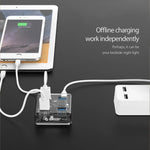 ORICO MH4U-100 Hub de Secretária Transparente USB 3.0 com Cabo Micro USB de 100cm, MH4U-100