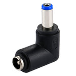 Adaptador de Energia Conector DC 4506 Macho para DC 7406 Fêmea para Portátil HP, Cotovelo de 90 Graus, DC 5521 Macho para Fêmea