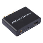 Extrator de Áudio ARC 192KHz Adaptador HDMI ARC para SPDIF + Coaxial + L/R Conversor Canal de Retorno de Áudio, 192KHz ARC