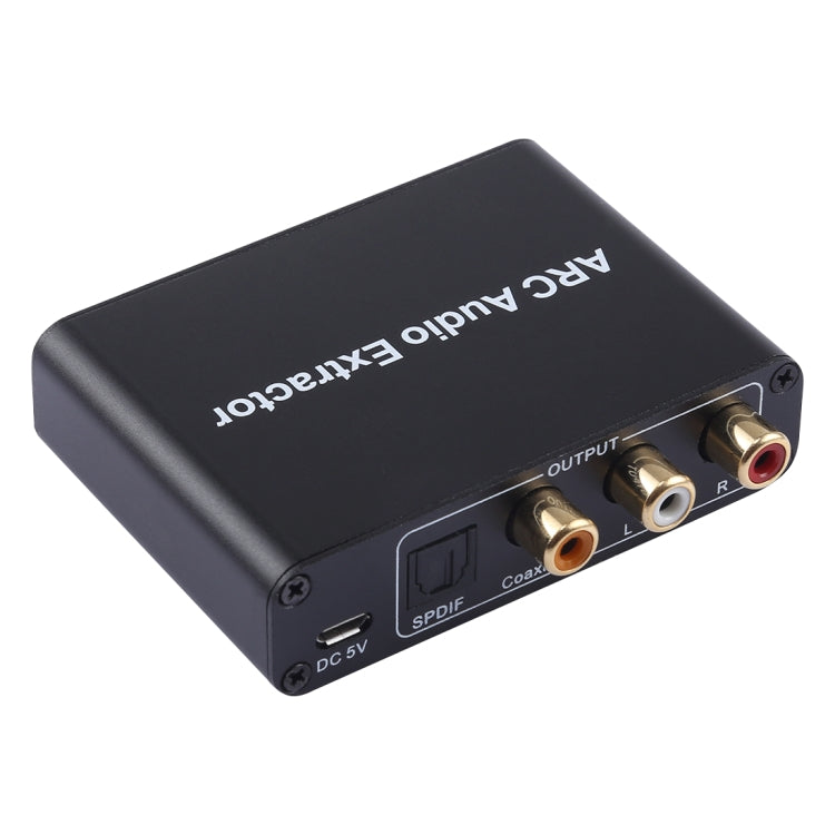 Extrator de Áudio ARC 192KHz Adaptador HDMI ARC para SPDIF + Coaxial + L/R Conversor Canal de Retorno de Áudio, 192KHz ARC
