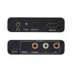 Extrator de Áudio ARC 192KHz Adaptador HDMI ARC para SPDIF + Coaxial + L/R Conversor Canal de Retorno de Áudio, 192KHz ARC