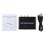 Extrator de Áudio ARC 192KHz Adaptador HDMI ARC para SPDIF + Coaxial + L/R Conversor Canal de Retorno de Áudio, 192KHz ARC