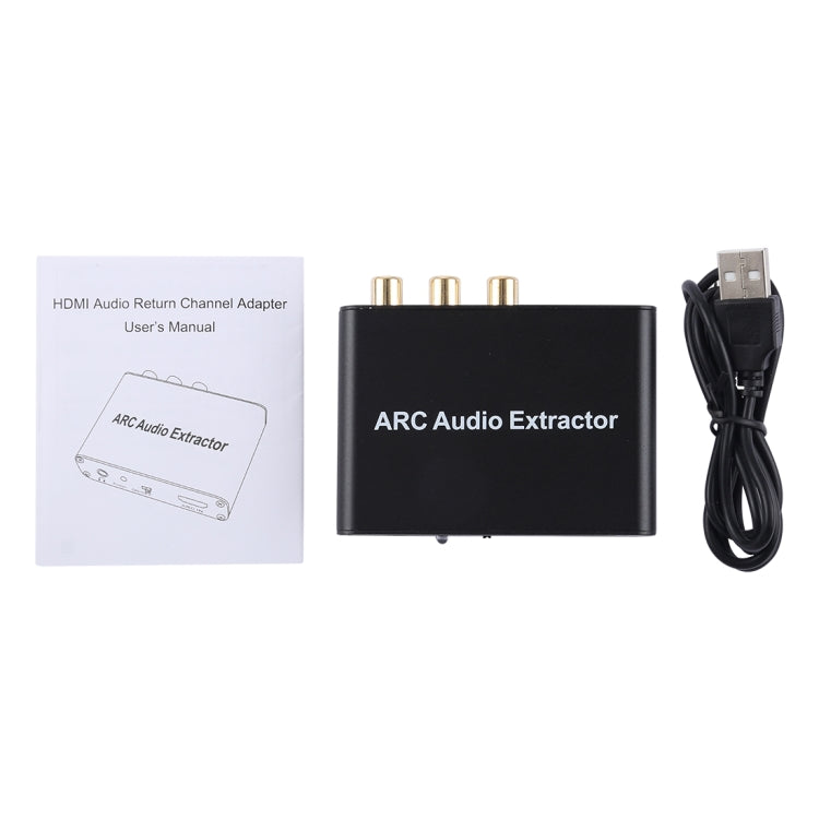 Extrator de Áudio ARC 192KHz Adaptador HDMI ARC para SPDIF + Coaxial + L/R Conversor Canal de Retorno de Áudio, 192KHz ARC